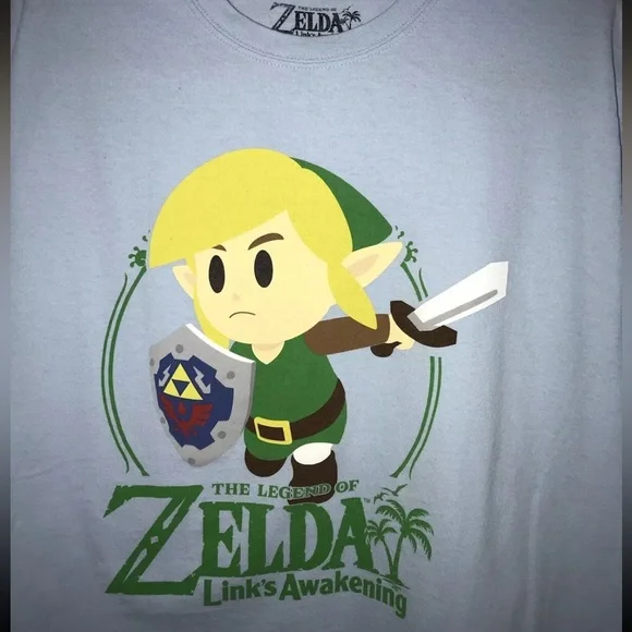 The Legend of Zelda "Link's Awakening" Large T-Shirt Nintendo Super Cool - Picture 2 of 4
